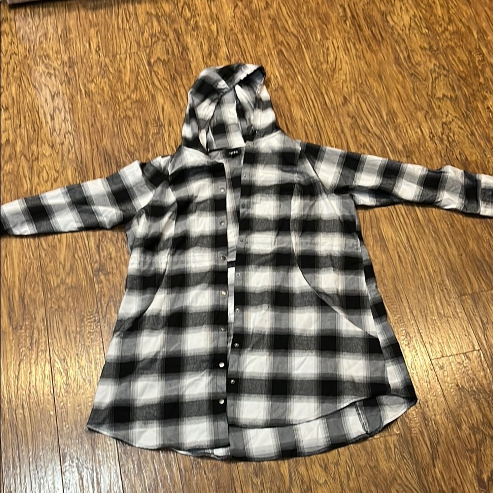 Torrid Plaid Hooded Jacket